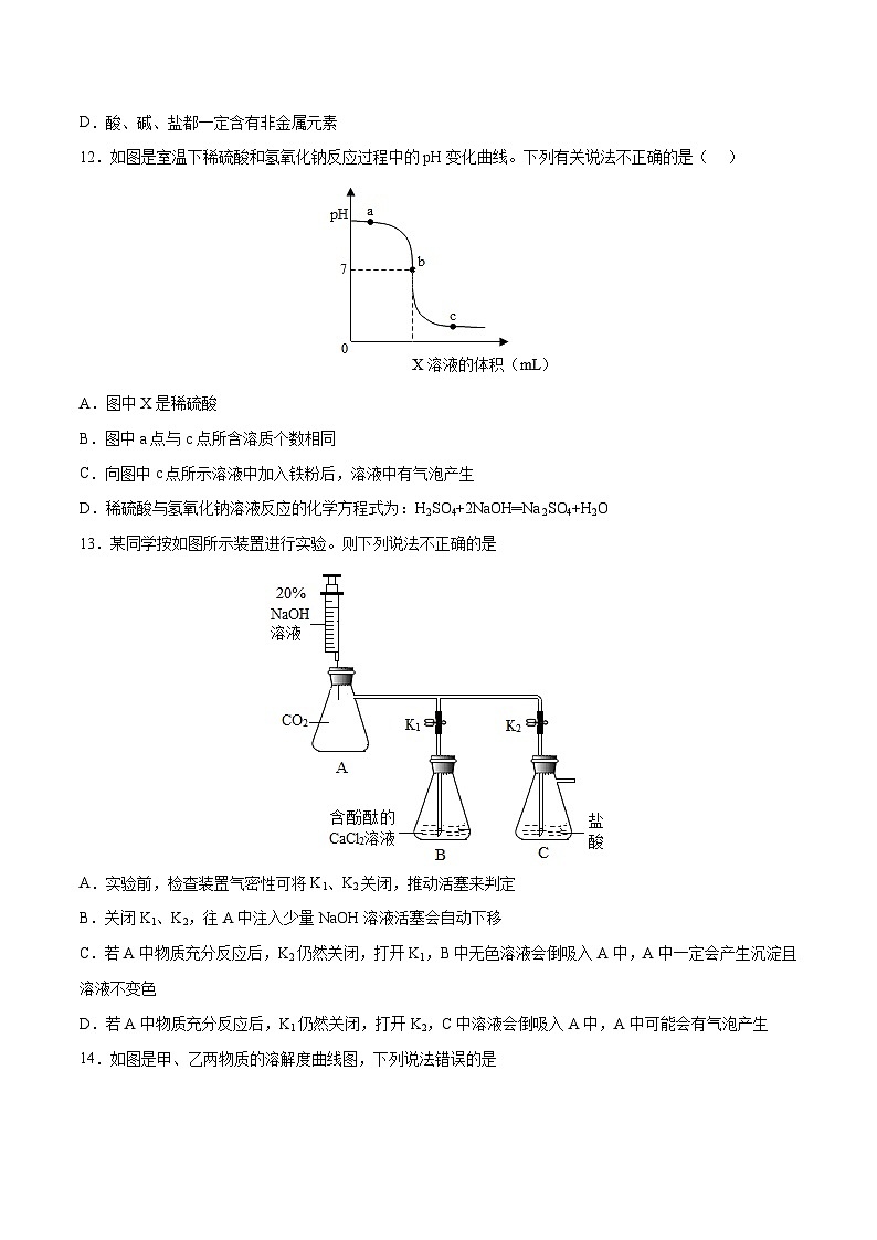 （上海卷）2023年中考化学第一次模拟考试03
