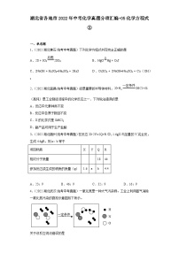 湖北省各地市2022年中考化学真题分项汇编-05化学方程式②