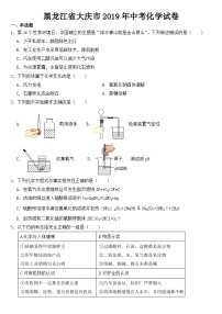 黑龙江省大庆市2019年中考化学试卷【含答案】