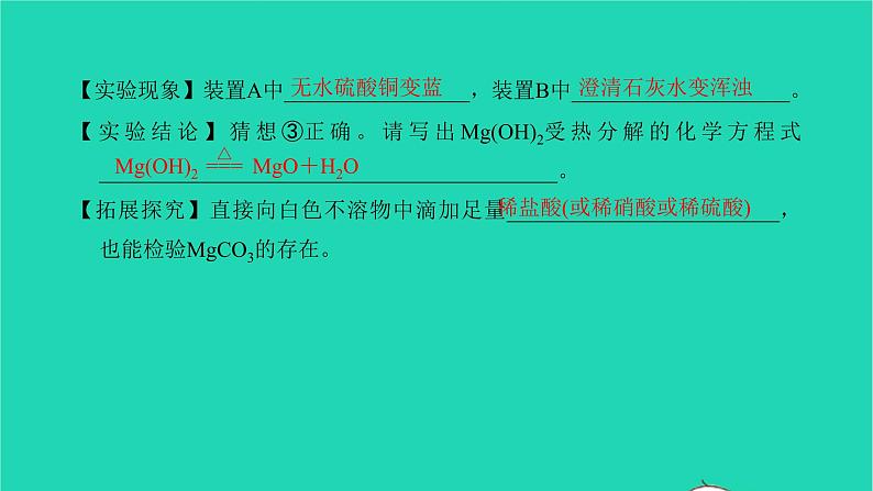 全国版2022中考化学第二篇专题突破能力提升专题八化学实验探究讲本课件08