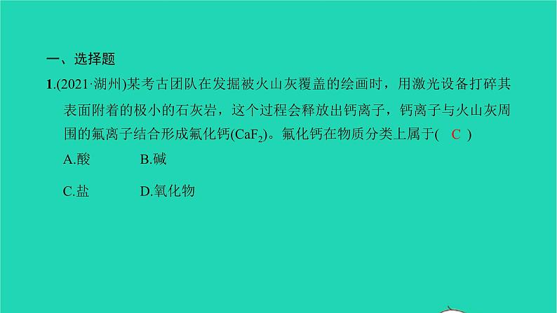 全国版2022中考化学第二篇专题突破能力提升专题一化学学习方法的应用练本课件第2页