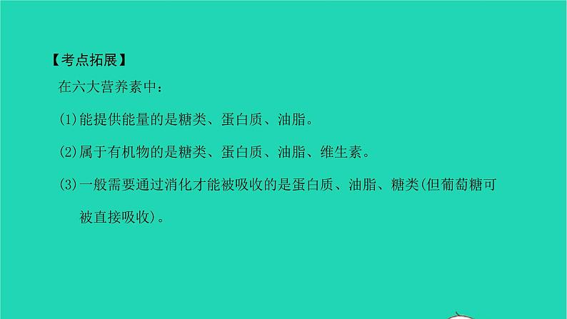 全国版2022中考化学第一篇教材梳理夯实基础第十二单元化学与生活讲本课件第6页