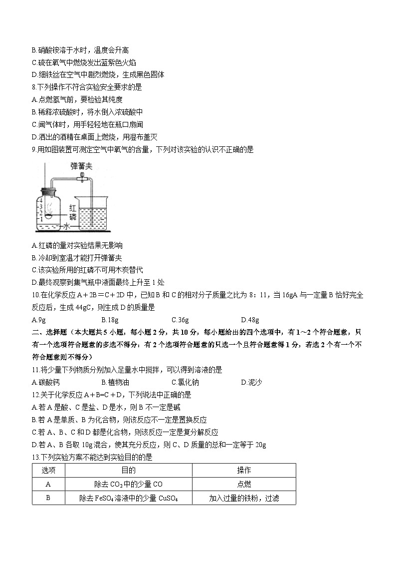 2023年天津市东丽区中考二模化学试题（含答案）第2页
