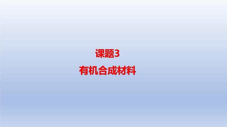 课题3有机合成材料课件第1页