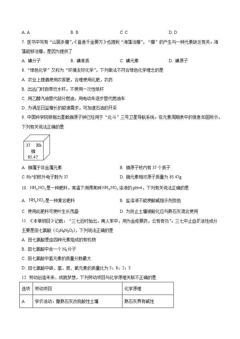 2023年广东省茂名市化州市中考二模化学试题（解析版）02