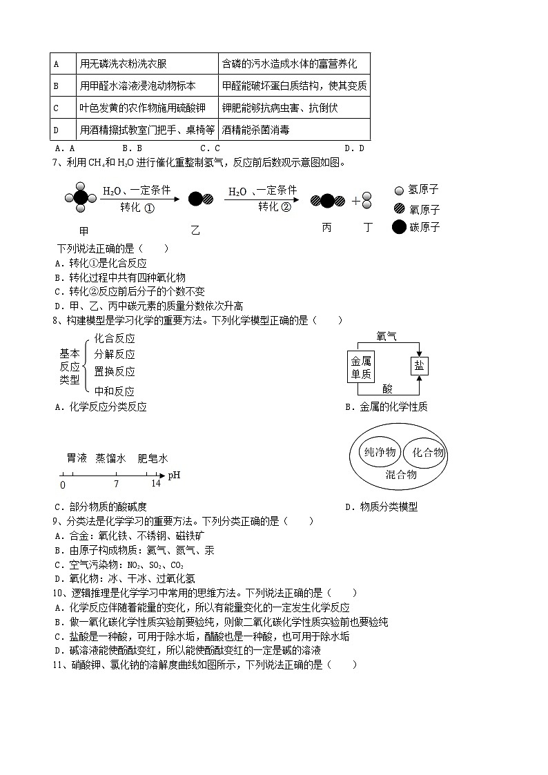 2023年安徽省中考化学预测卷（十）（含答案）第2页