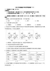 2023年安徽省中考预测化学试卷（一）（含答案）