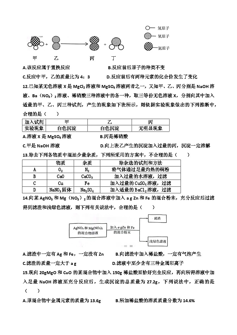 2023年山东省济南市天桥区中考化学三模考试试题（含答案）第3页