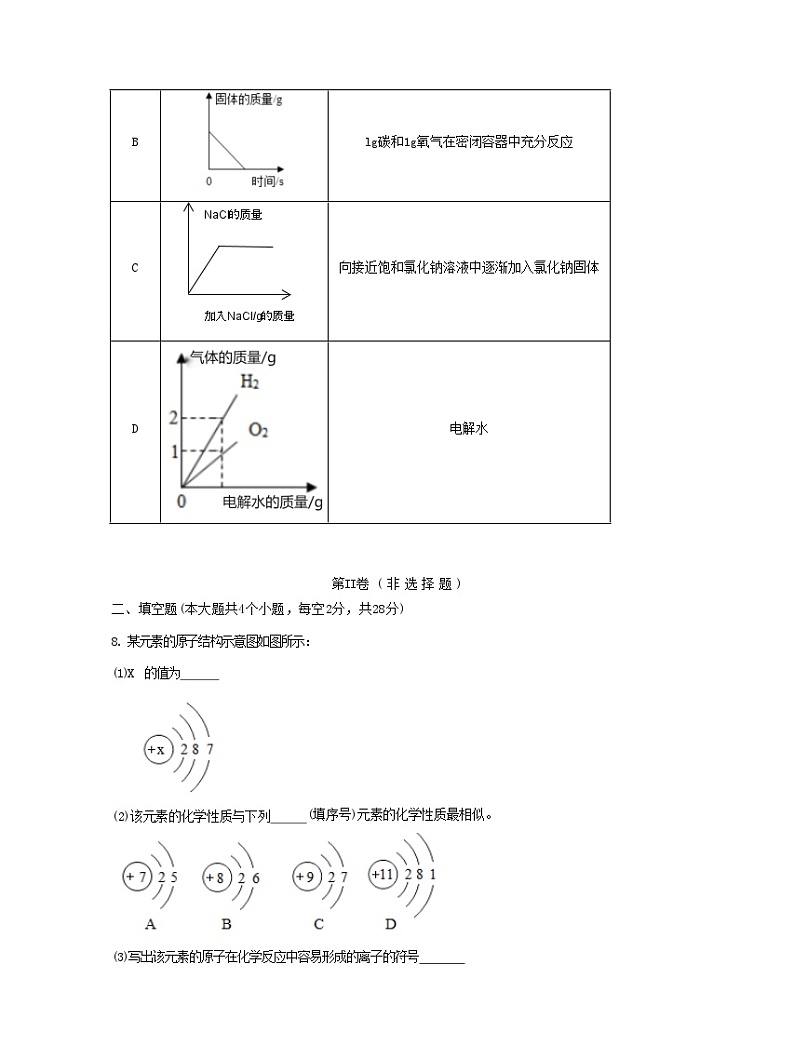 2023年四川省遂宁市初中毕业暨高中阶段招生模拟考试化学试卷（含答案）03