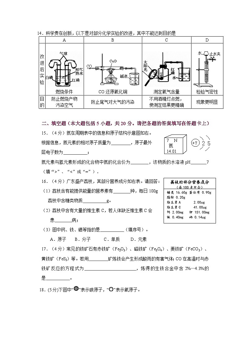 2013年广东省中考化学试题及答案03