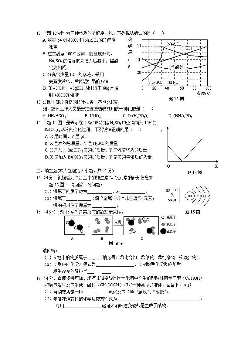 2016年广东省中考化学试题及答案03