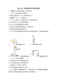 2017年广东省深圳市中考化学试题及参考答案