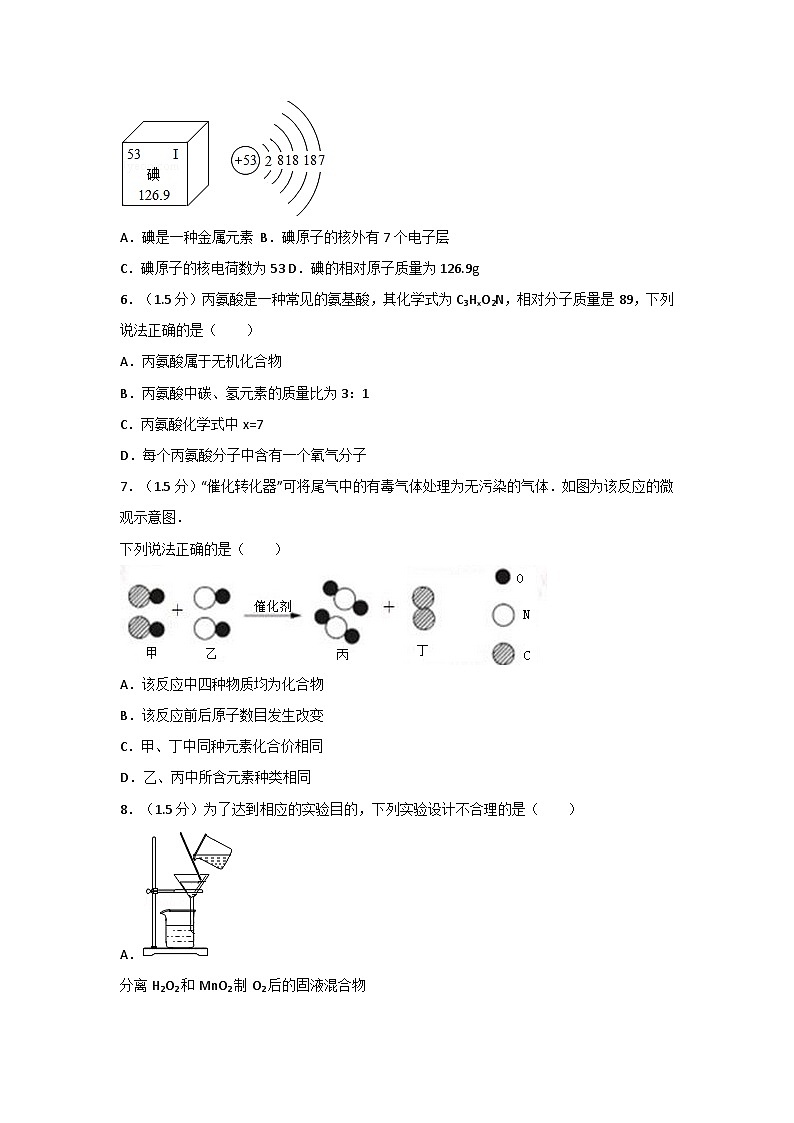 2017年广东省深圳市中考化学试题及参考答案第2页