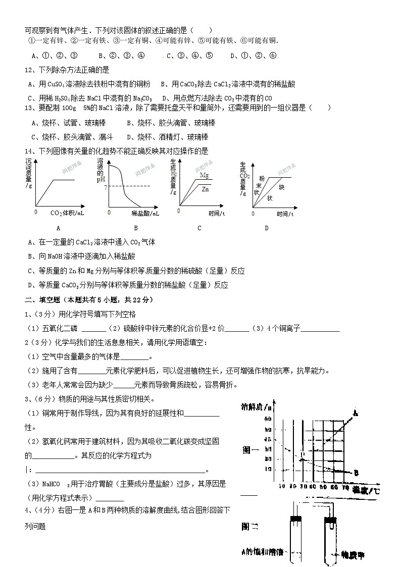 广东省揭阳市2015年中考化学真题试题（含答案）02