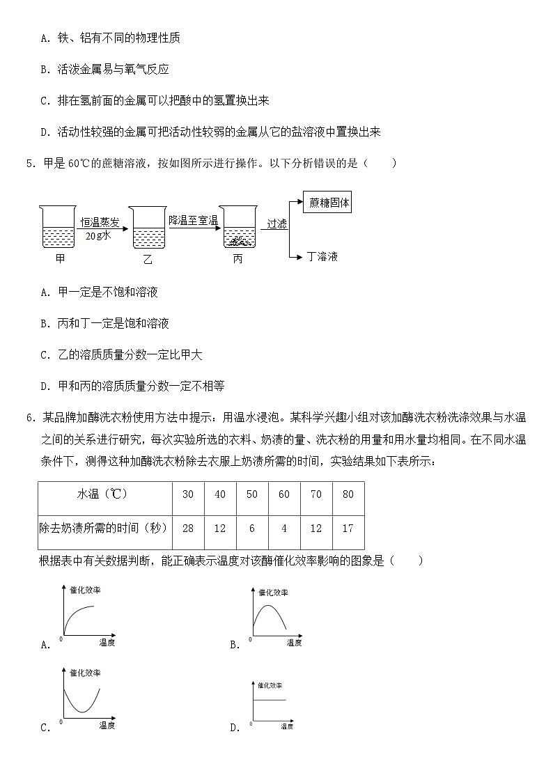 2019年浙江省金华市中考化学试卷【含答案】第2页