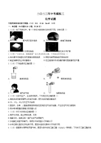 2023年山东省菏泽市鄄城县中考三模化学试题（含答案）