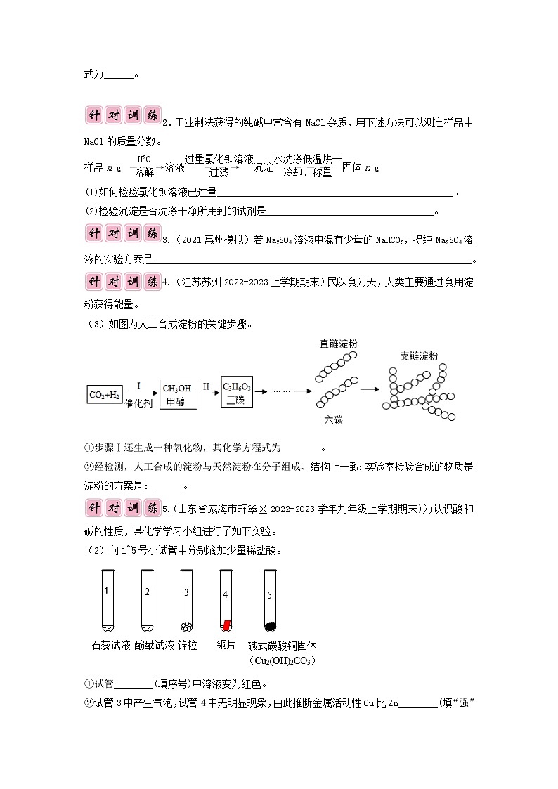 专题05 实验简答题-备战中考化学必备解题模板系列（原卷版）第2页