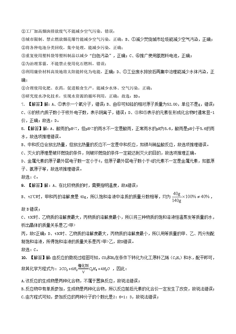 2019年宁夏中考化学试题（解析版）02