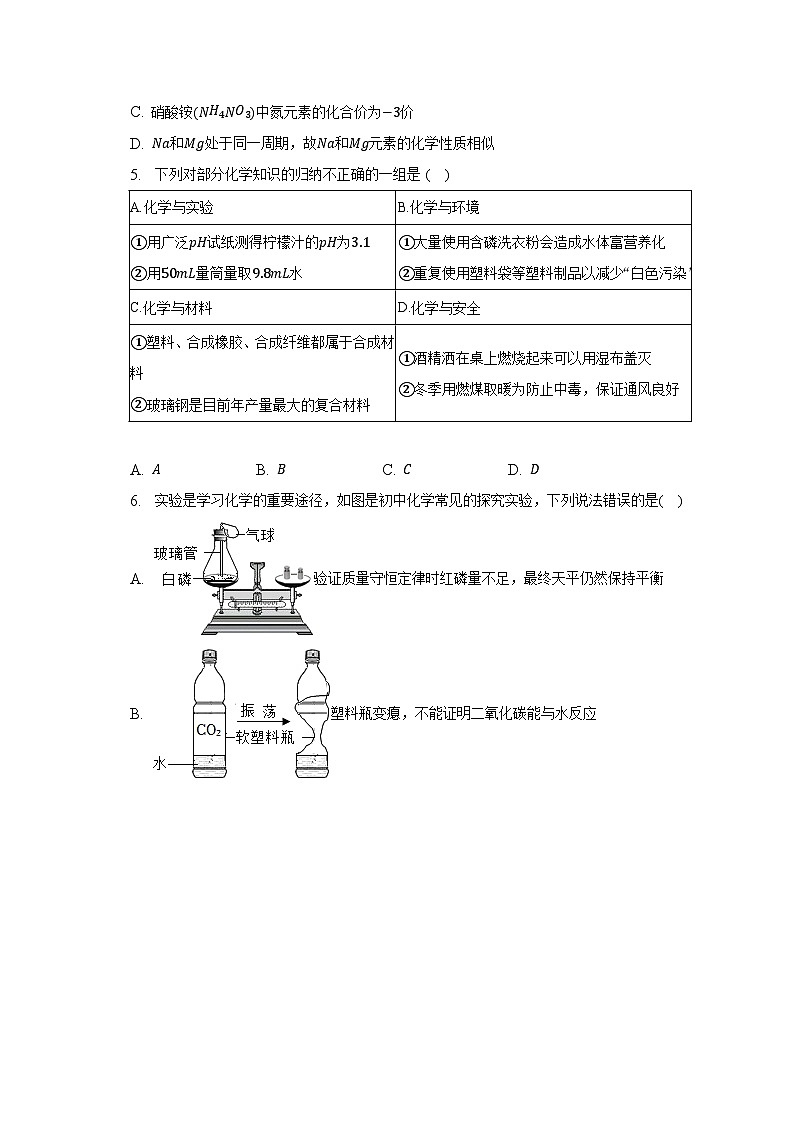 2023年陕西省西安市高新重点中学中考化学七模试卷-普通用卷第2页