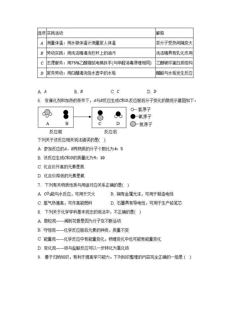2023年黑龙江省齐齐哈尔市铁锋区中考化学二模试卷-普通用卷02