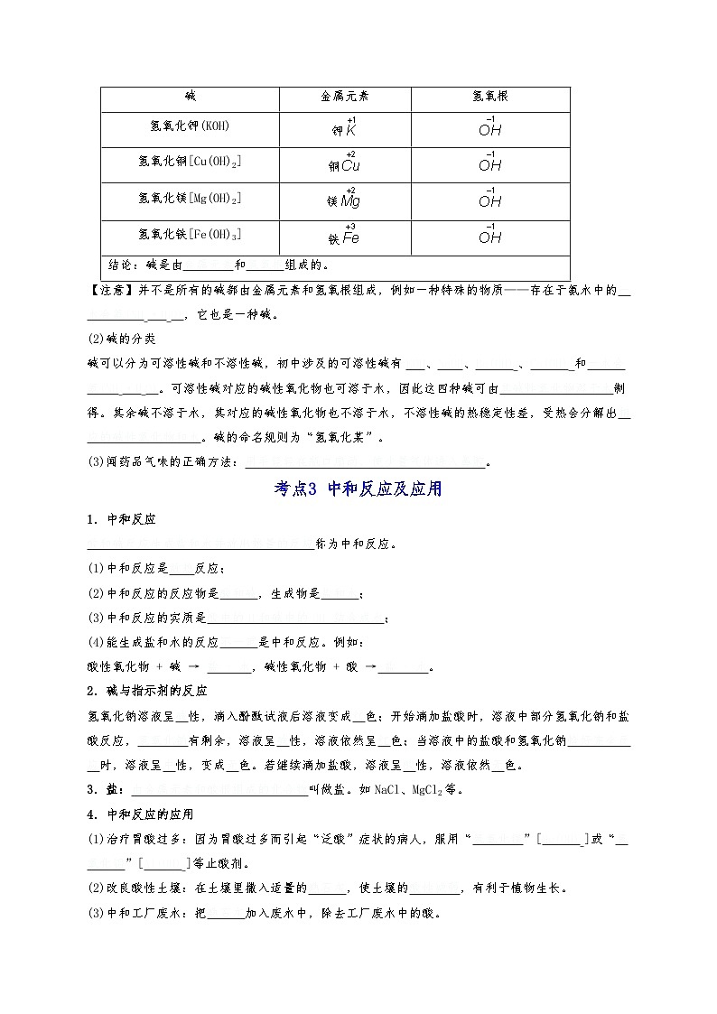 【期末复习】第5单元 初识酸和碱——初中化学九年级单元知识点梳理（沪教版·上海）02