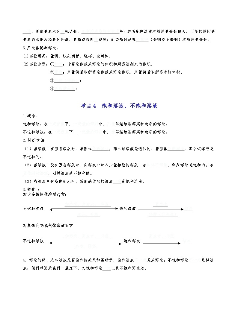 【期末复习】第6章 溶解现象 ——初中化学九年级单元知识点梳理（沪教版）03