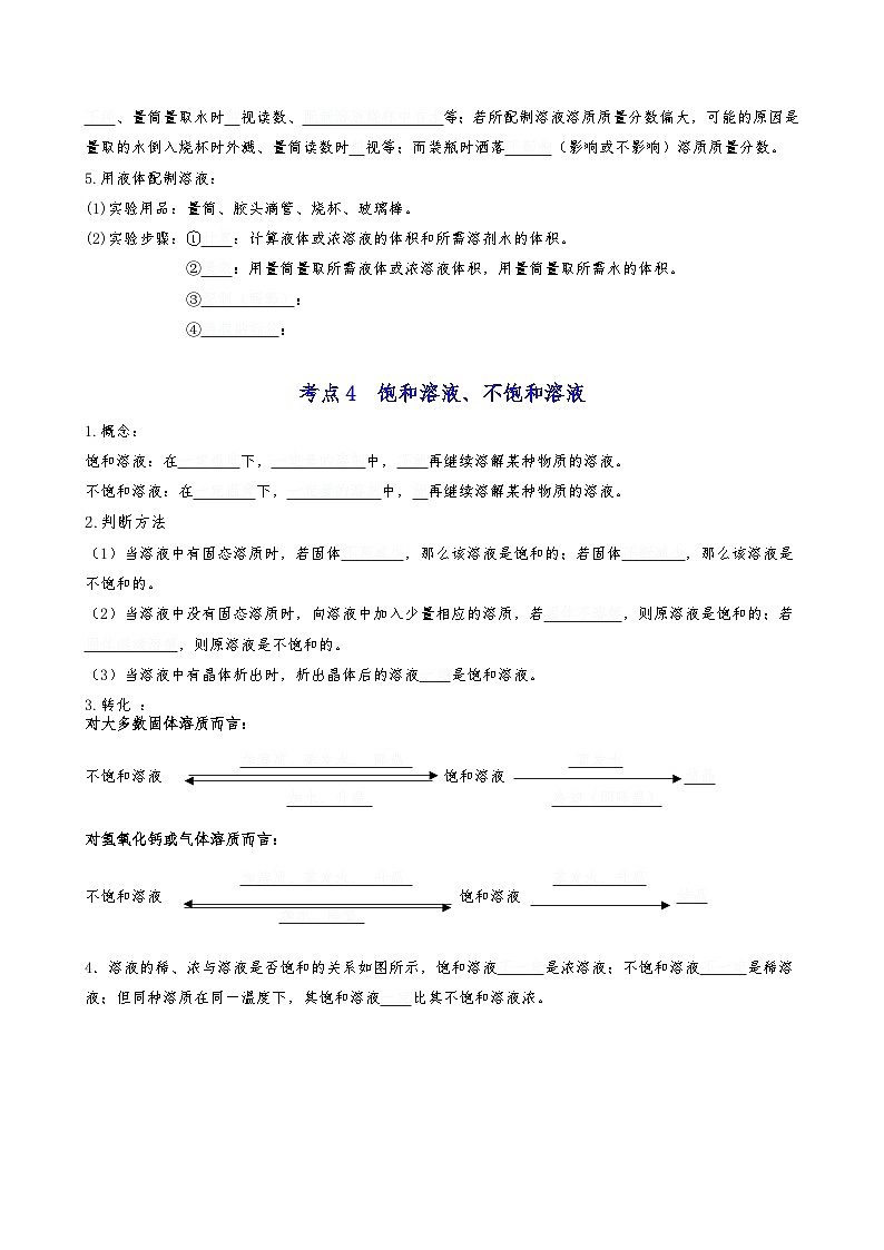 【期末复习】第6章 溶解现象 ——初中化学九年级单元知识点梳理（沪教版）03