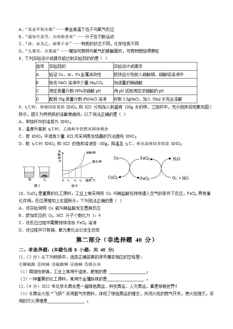 2023年江苏省淮安市淮阴区中考二模化学试题02