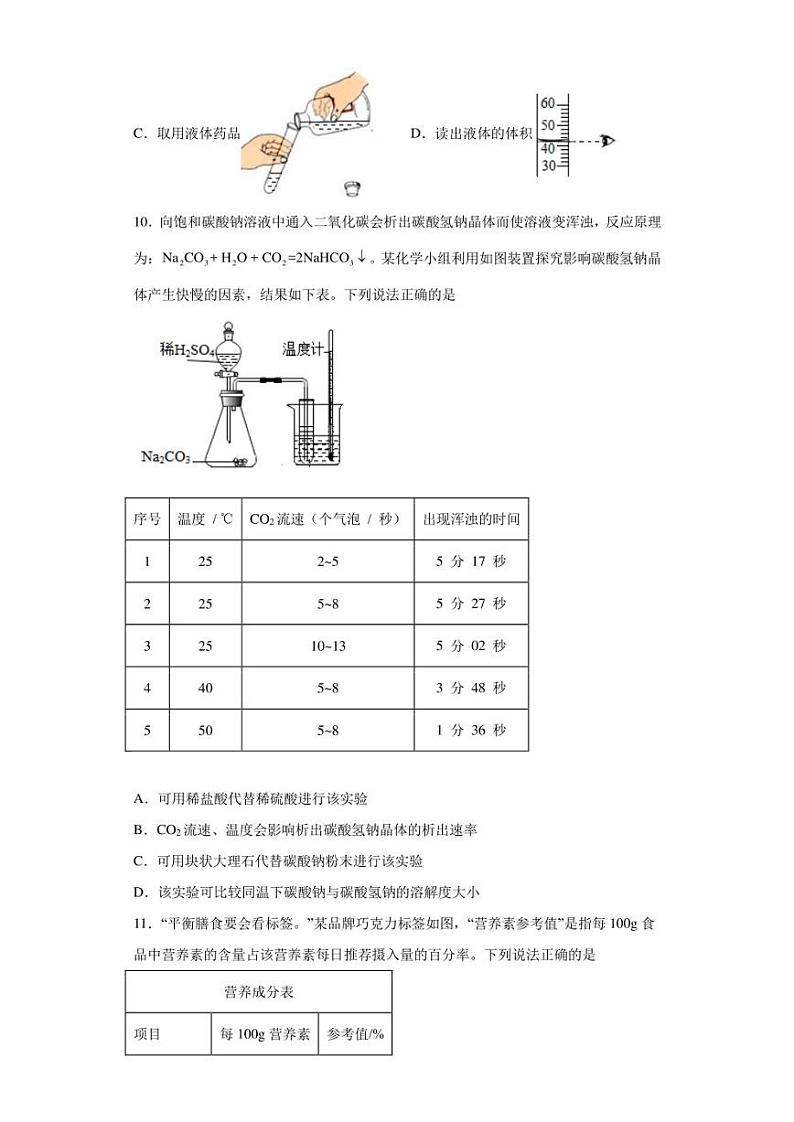 2023年河南省信阳市淮滨县第二中学中考模拟化学试题第3页