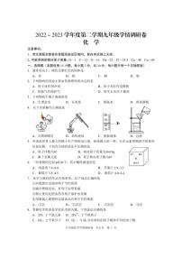 2023届江苏省南京市玄武区九年级中考二模化学试卷+答案