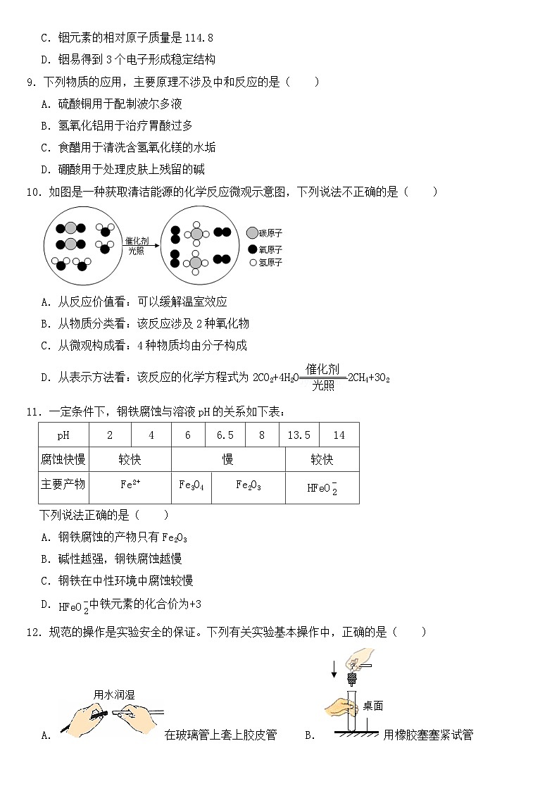 2022年四川省攀枝花市中考化学试卷【含答案】02