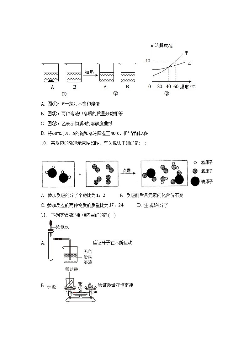 2023年安徽省合肥五十中等六校联考中考化学三模试卷（含解析）第3页