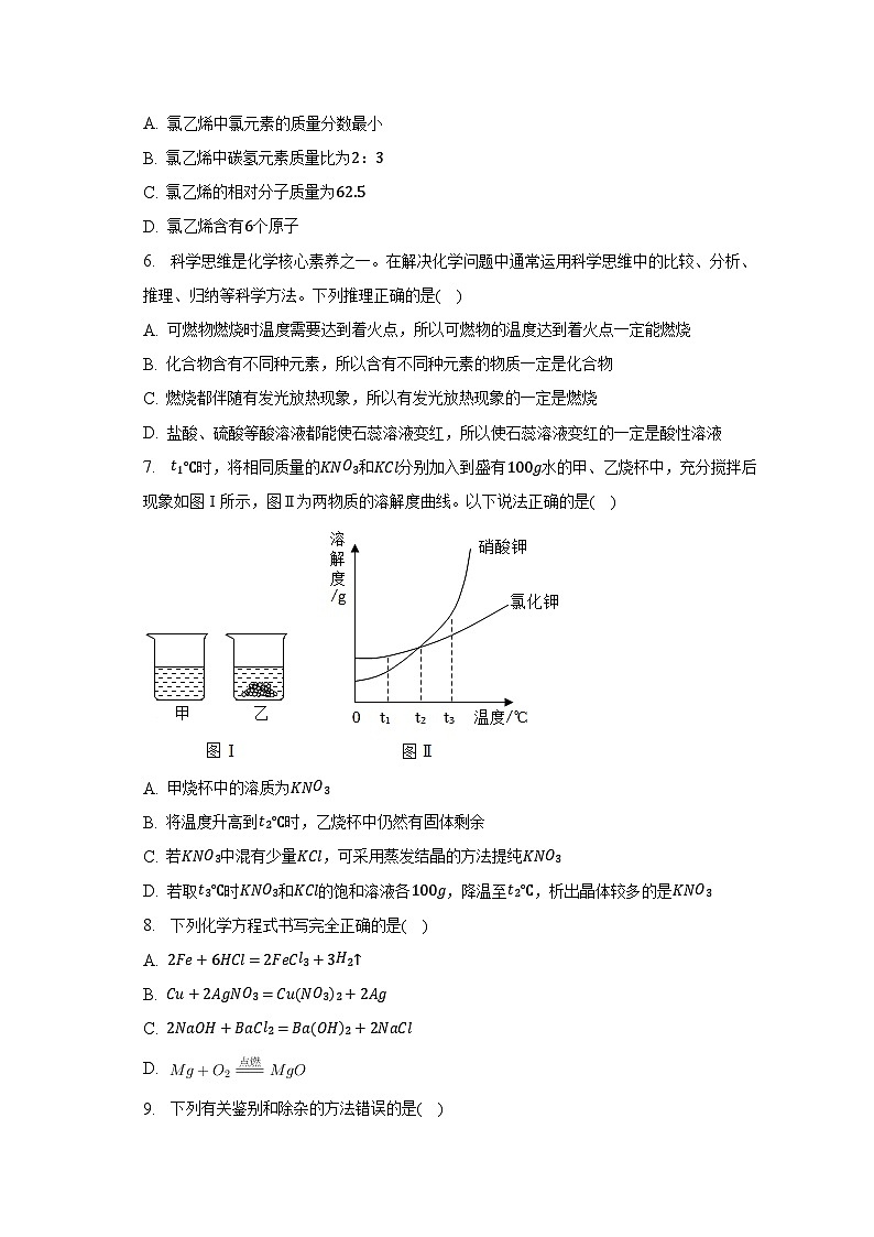 2023年湖北省孝感市孝南区中考化学三模试卷（含解析）第2页
