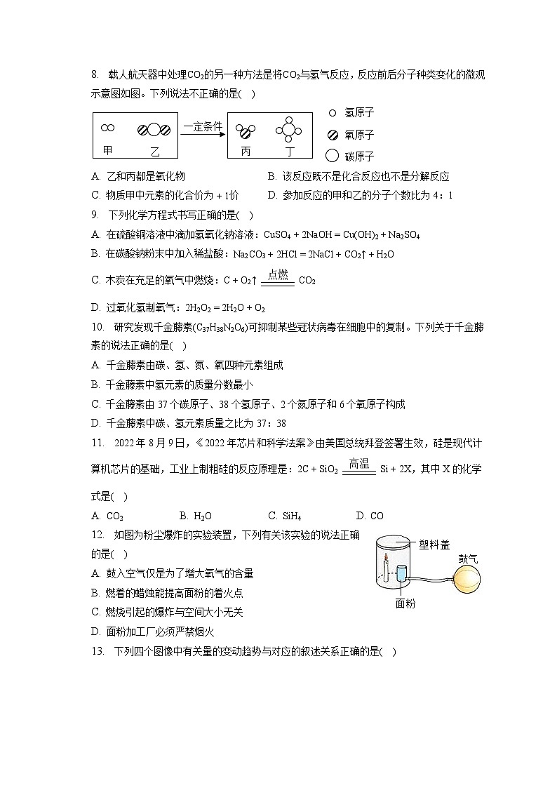 2022-2023学年河南省焦作市沁阳市九年级（上）期末化学试卷（含解析）第2页