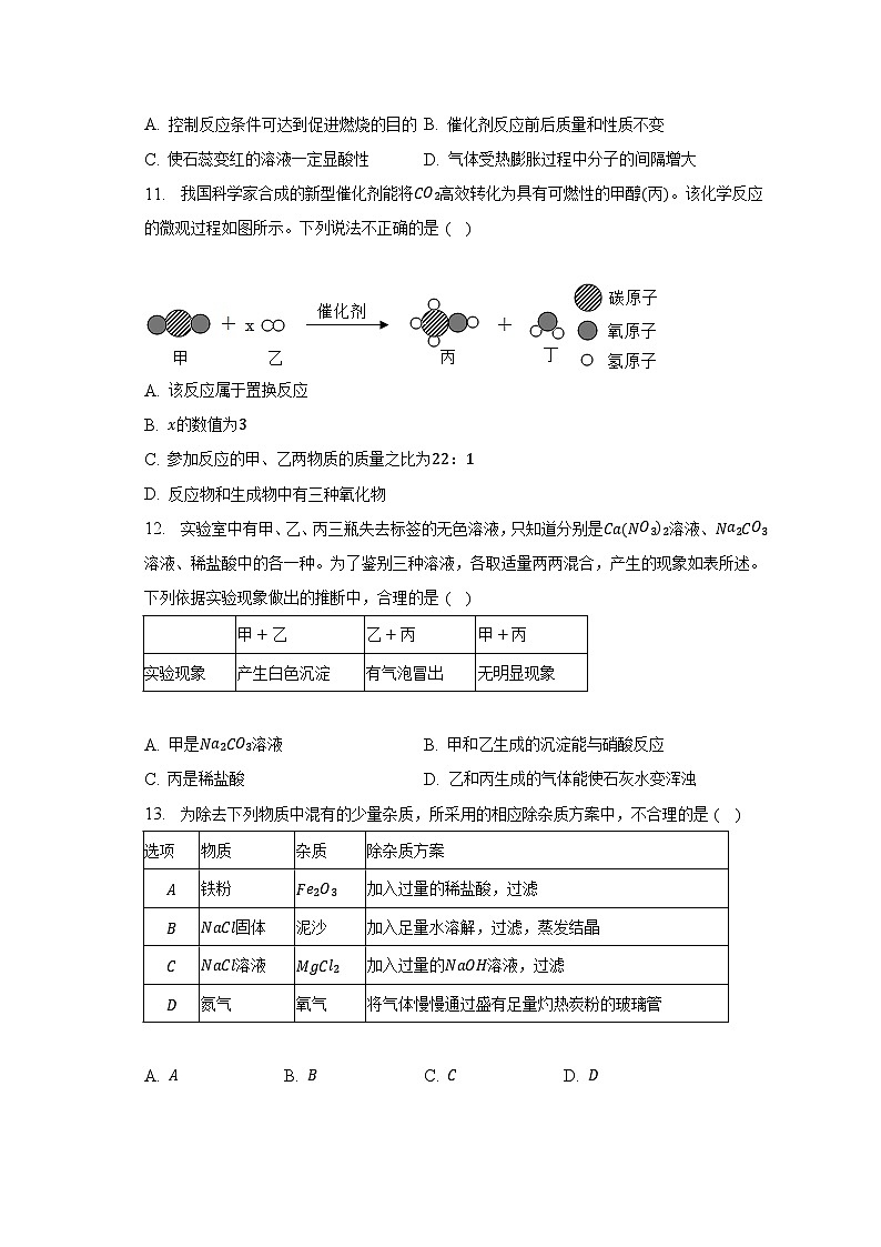 2023年山东省济南市市中区中考化学三模试卷-普通用卷03