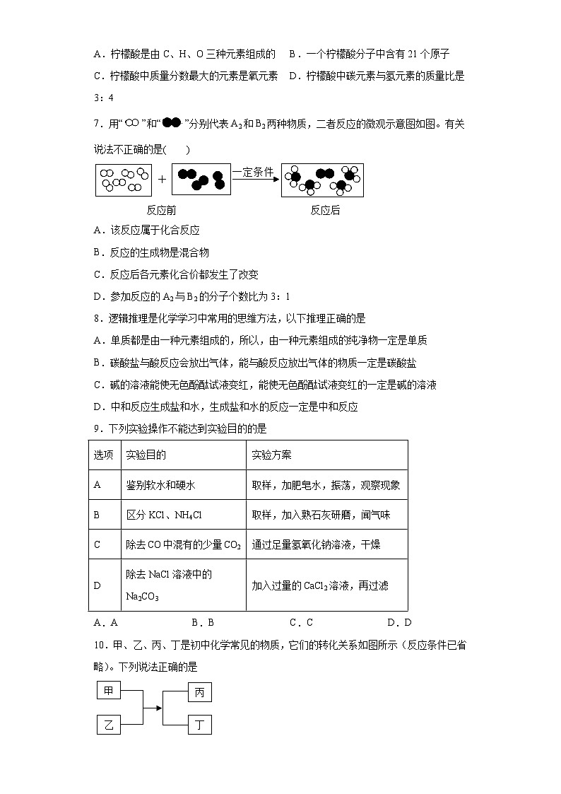2023年湖北省十堰市房县中考三模化学试题(含答案)第2页