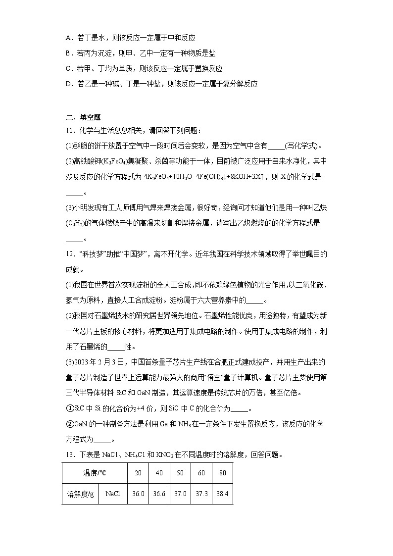 2023年湖北省十堰市房县中考三模化学试题(含答案)第3页