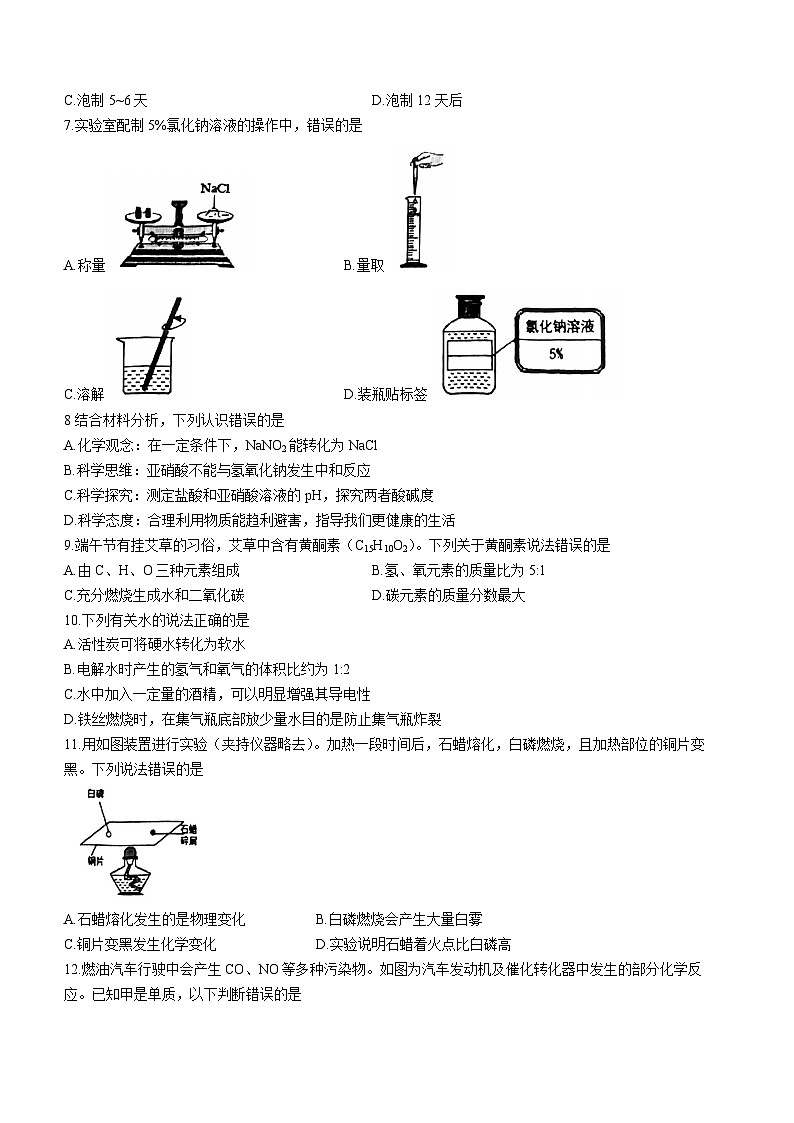2023年江苏省盐城市盐都区中考三模化学试题(含答案)02