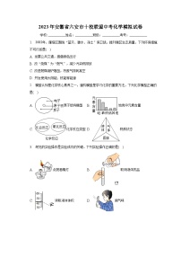 2023年安徽省六安市十校联盟中考化学模拟试卷（含解析）