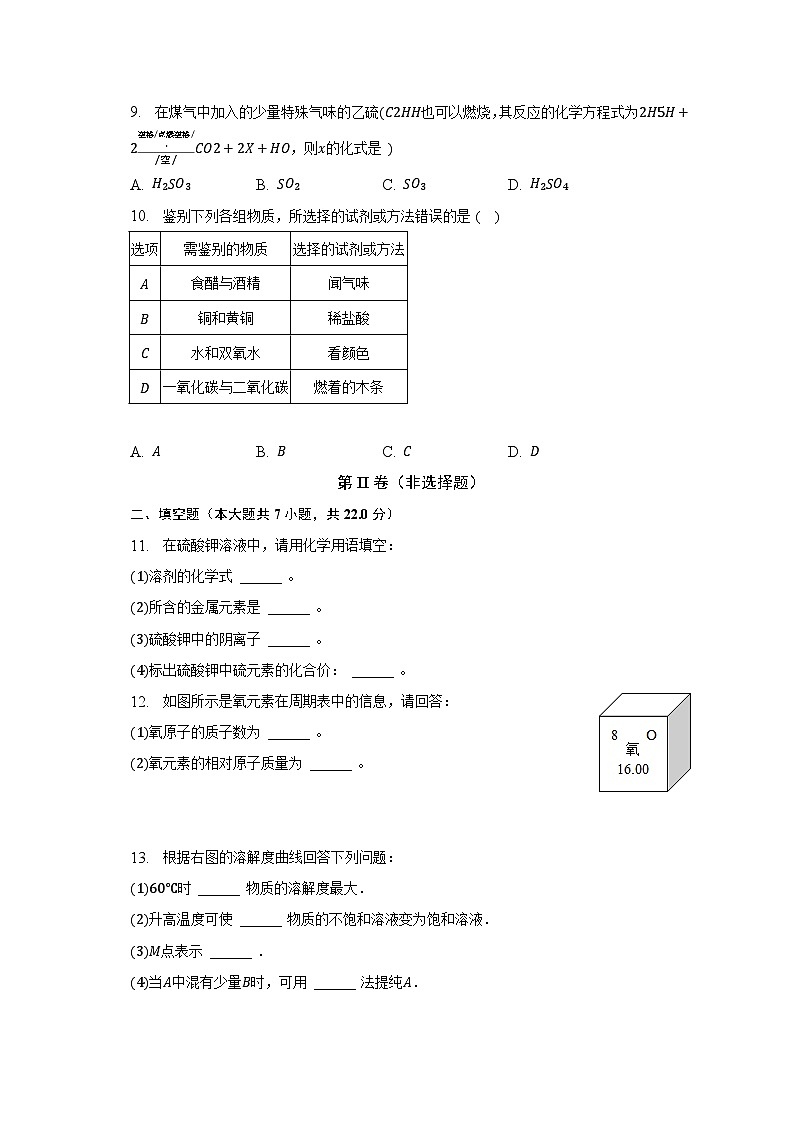 2023年吉林省松原市乾安县中考化学模拟试卷（含解析）02