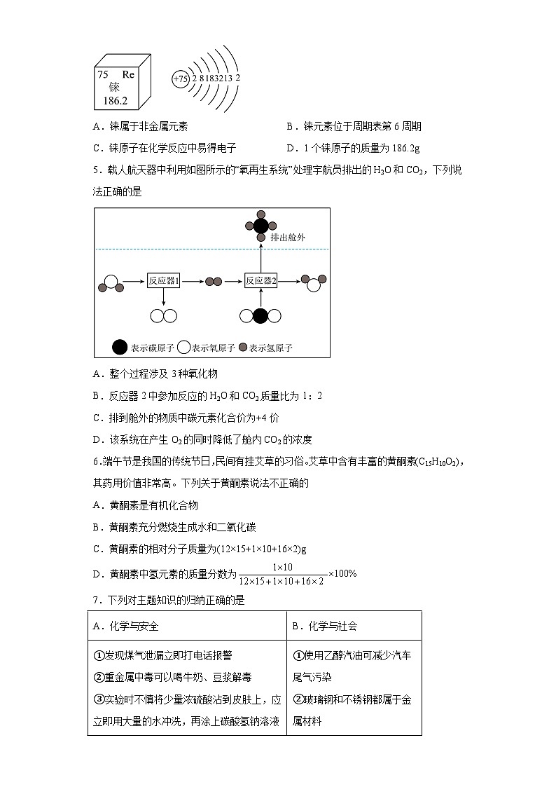 2023年广东省深圳市南山外国语学校中考三模化学试题(含答案)02