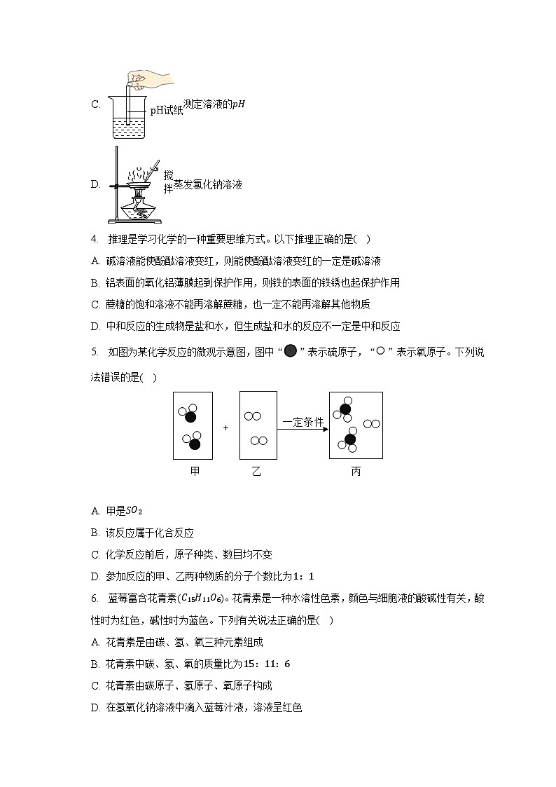 2023年四川省广元市朝天区中考化学第一次联考试卷（含解析）第2页