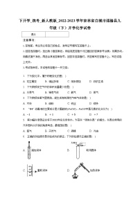 2022-2023学年吉林省白城市通榆县九年级（下）开学考化学试卷（含解析）