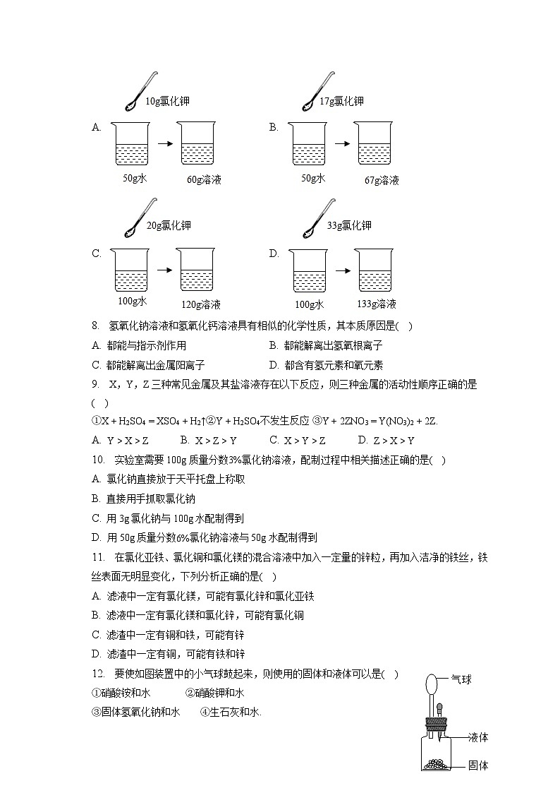 2023年海南省万宁市北坡中学中考化学段考试卷（一）（含解析）第2页
