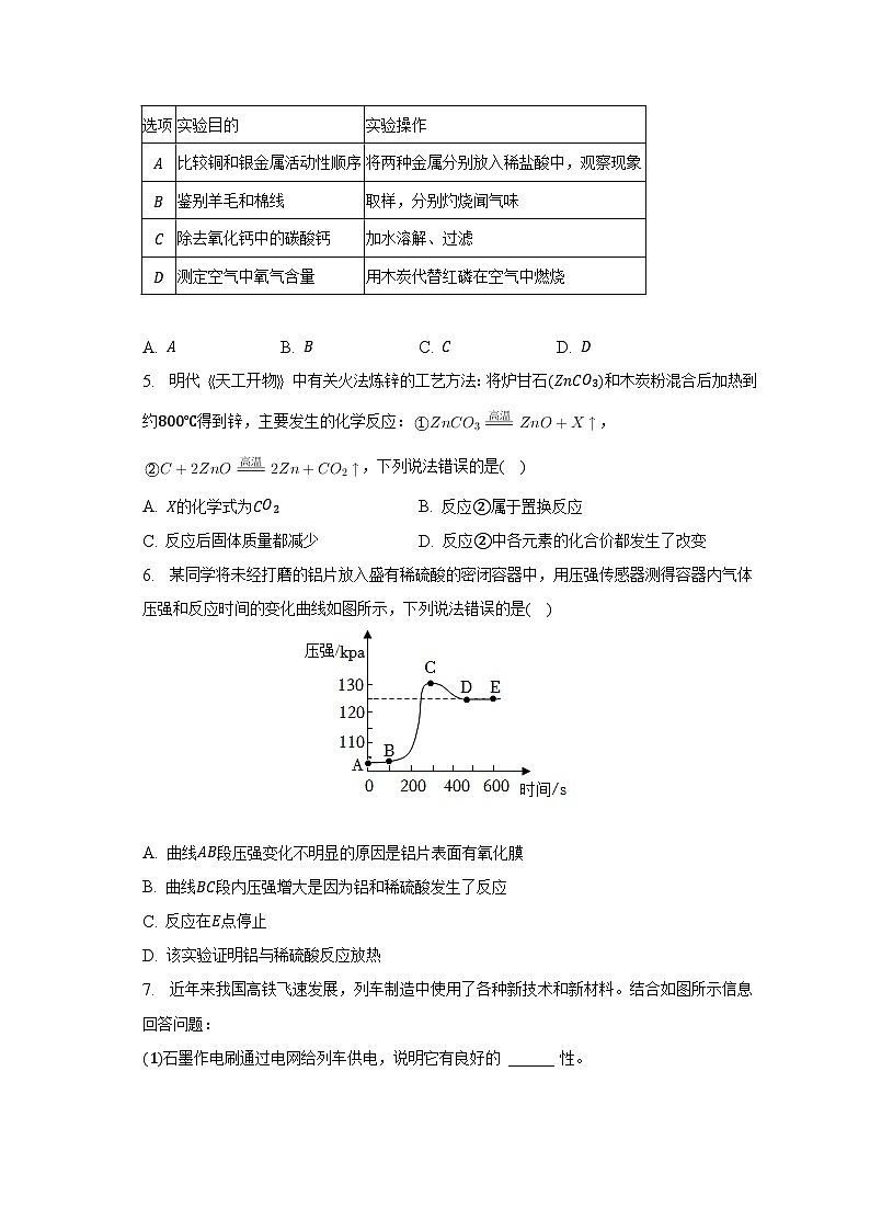2023年内蒙古包头市中考化学一模试卷02