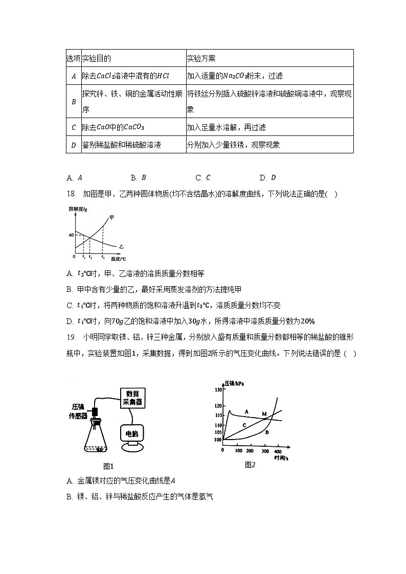 2023年广西柳州市柳北区、鱼峰区中考化学三模试卷03