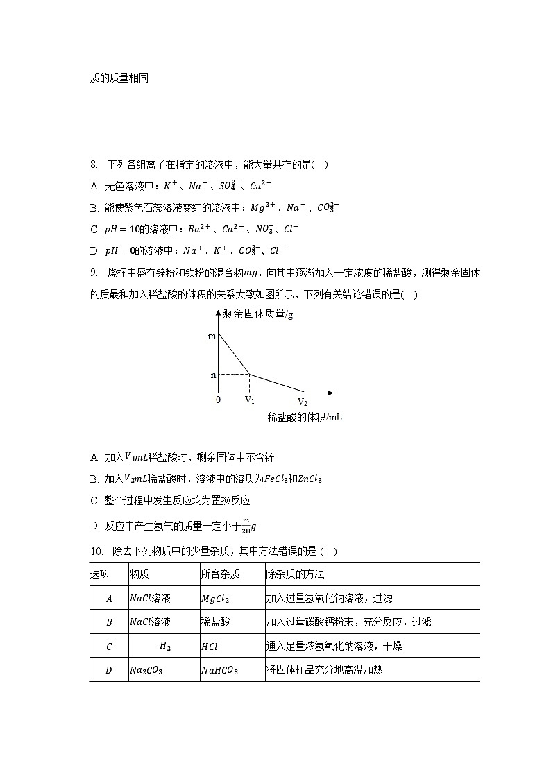 2023年山东省菏泽市单县中考化学三模试卷（含解析）03