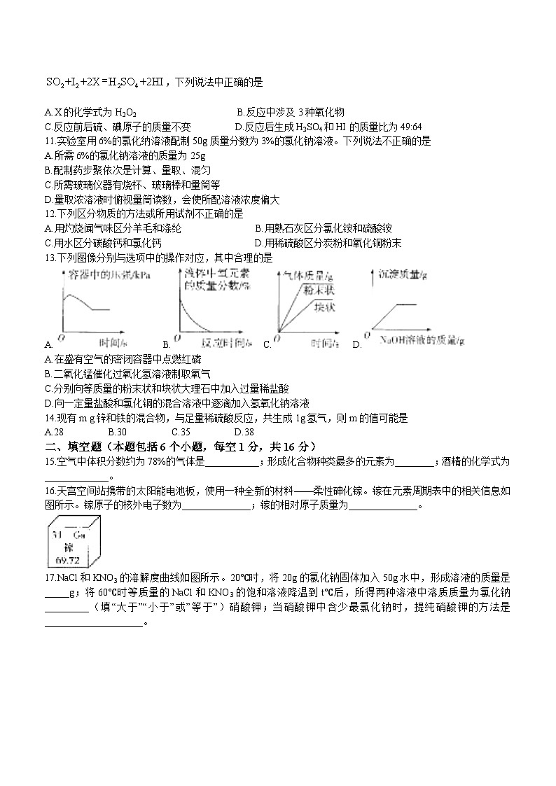 2023年河南省商丘市永城市中考二模化学试题(含答案)第2页