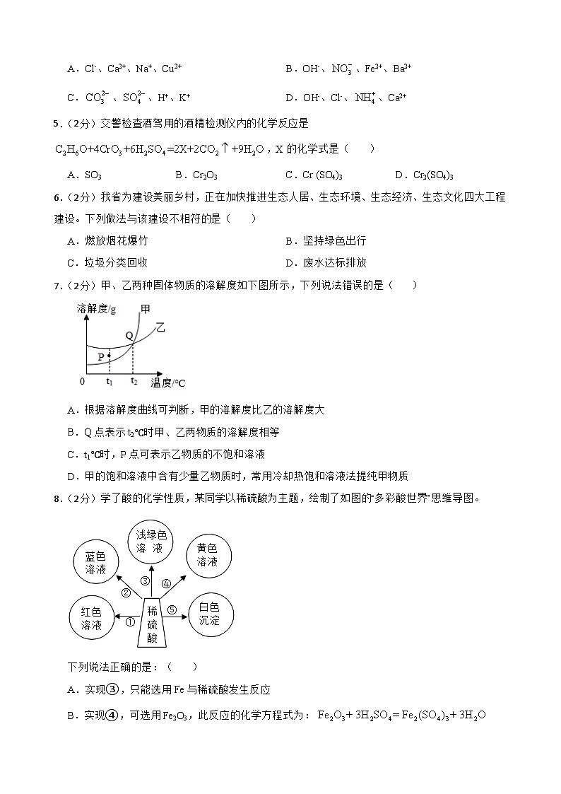 2023年吉林省中考预测化学试题四(含答案)第2页