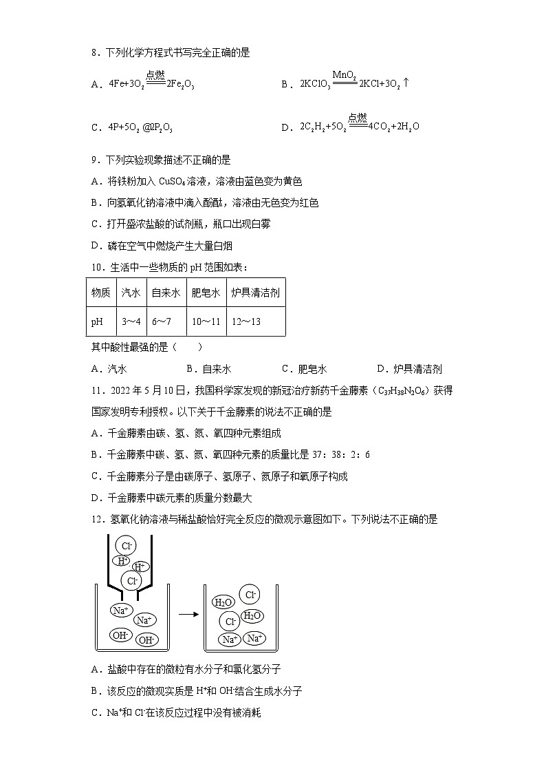 2023年山东省淄博市淄川区中考二模化学试题（含解析）03